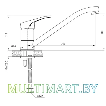 Cмеситель Milardo Meal M06SBR0M05 картинка 3